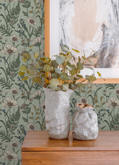 Spring Meadow Peel and Stick Wallpaper in a room setting