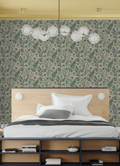 Spring Meadow Peel and Stick Wallpaper in a room setting