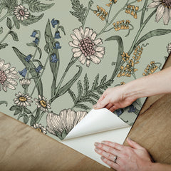 Spring Meadow Peel and Stick Wallpaper - how to peel