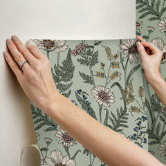 Spring Meadow Peel and Stick Wallpaper - how to stick