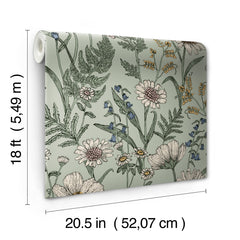 Spring Meadow Peel and Stick Wallpaper - dimensions