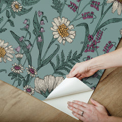 Spring Meadow Peel and Stick Wallpaper - how to peel