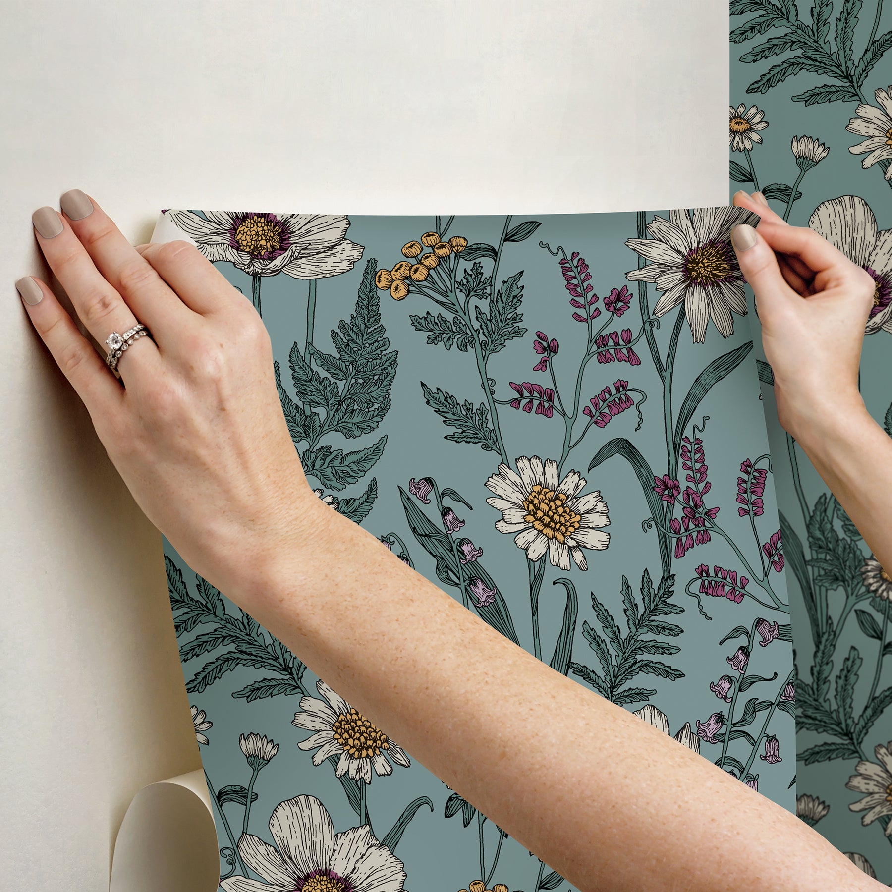 Spring Meadow Peel and Stick Wallpaper - how to stick