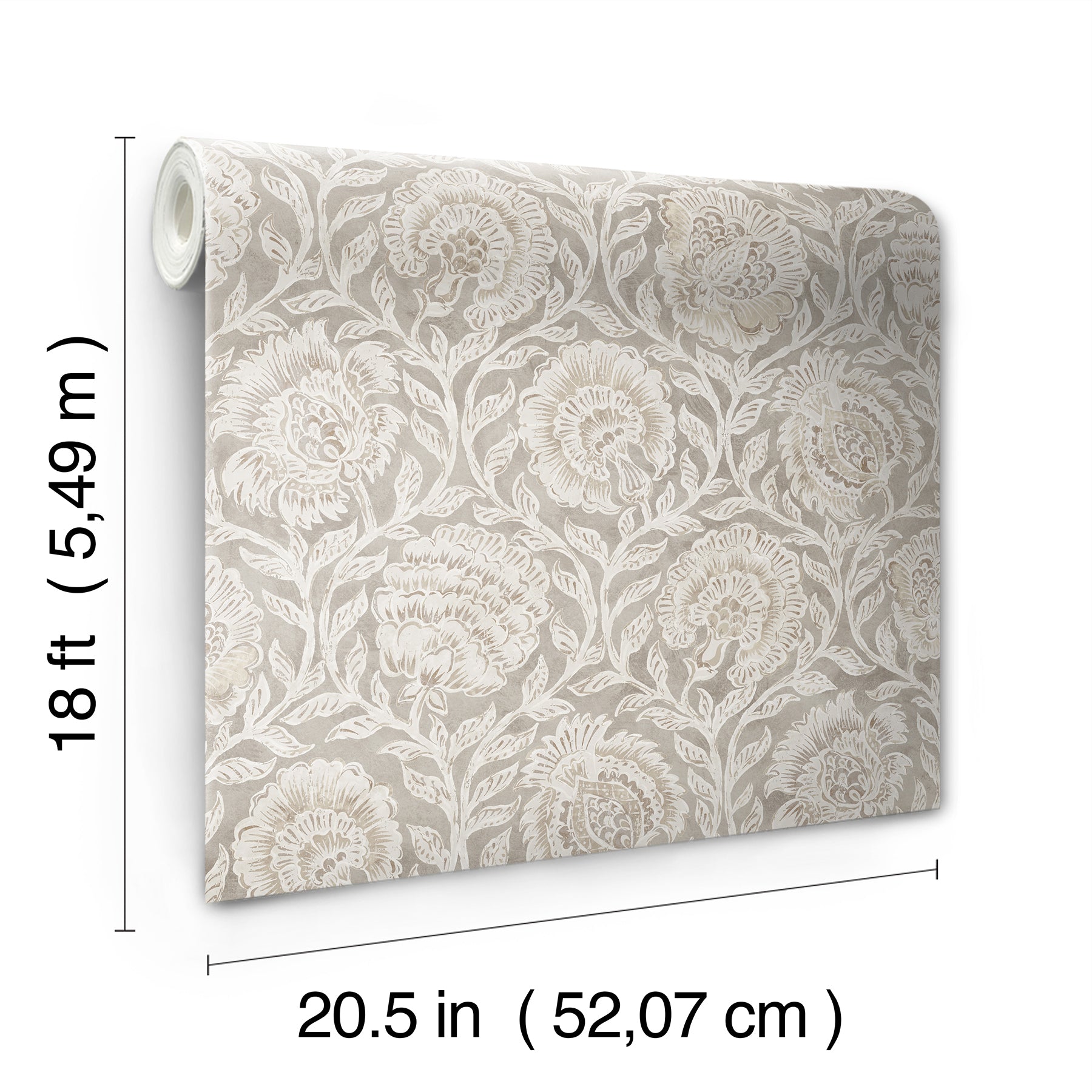 Nabela Noor Home Aliviya Peel and Stick Wallpaper - dimensions