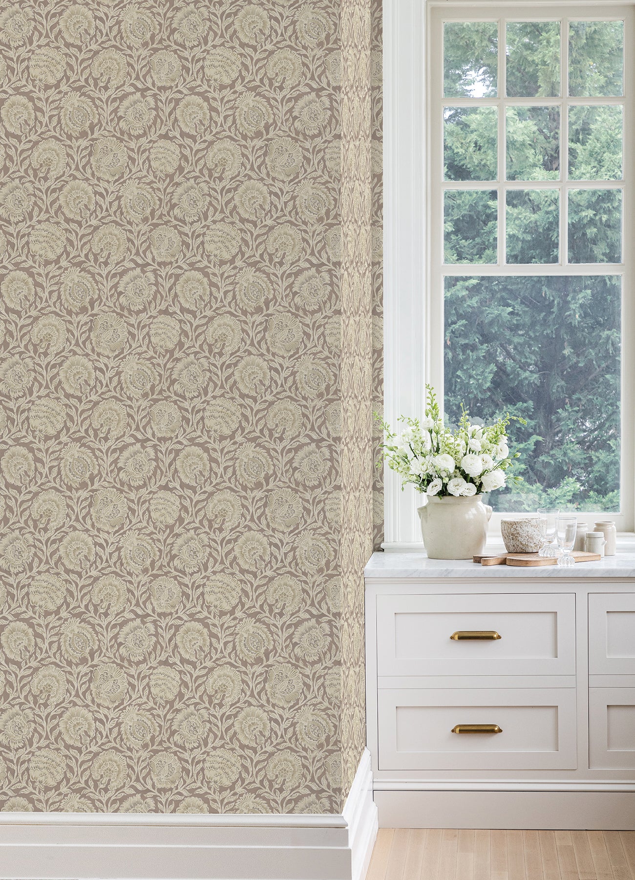 Nabela Noor Home Aliviya Peel and Stick Wallpaper in a room setting