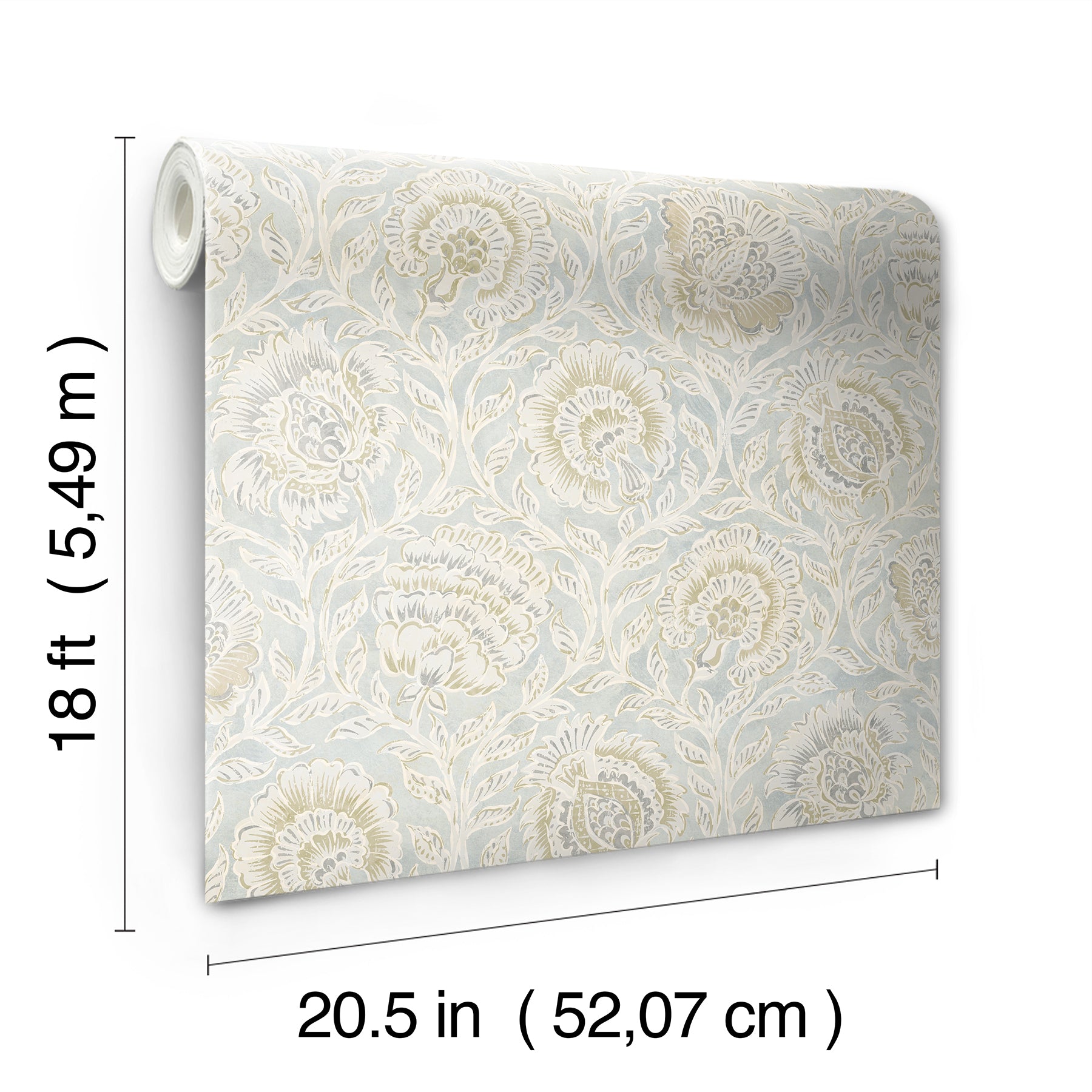 Nabela Noor Home Aliviya Peel and Stick Wallpaper - dimensions