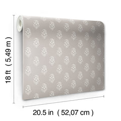 Nabela Noor Home Safia Peel and Stick Wallpaper - dimensions