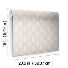Nabela Noor Home Safia Peel and Stick Wallpaper - dimensions