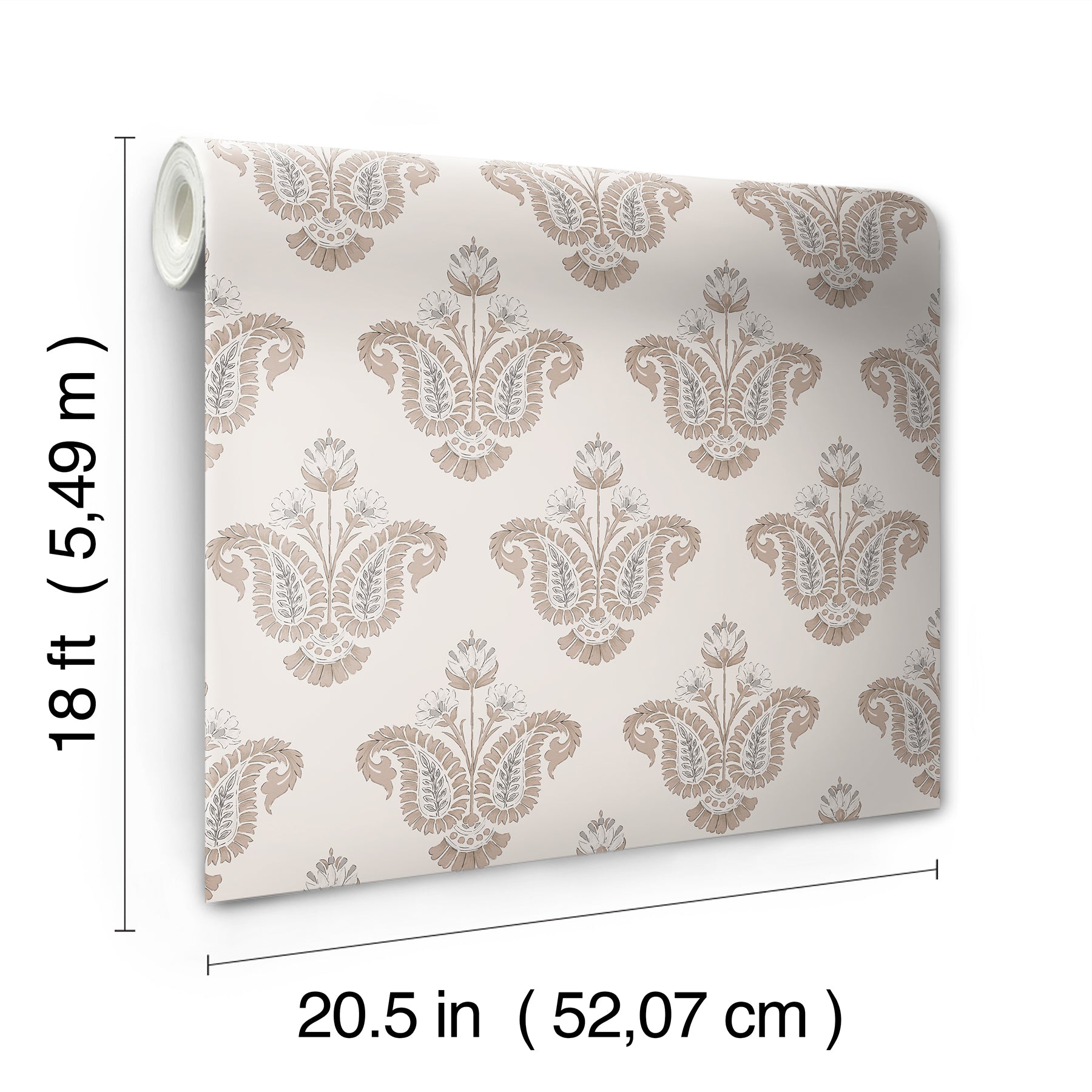 Nabela Noor Home Fazia Peel and Stick Wallpaper - dimensions