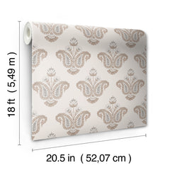 Nabela Noor Home Fazia Peel and Stick Wallpaper - dimensions