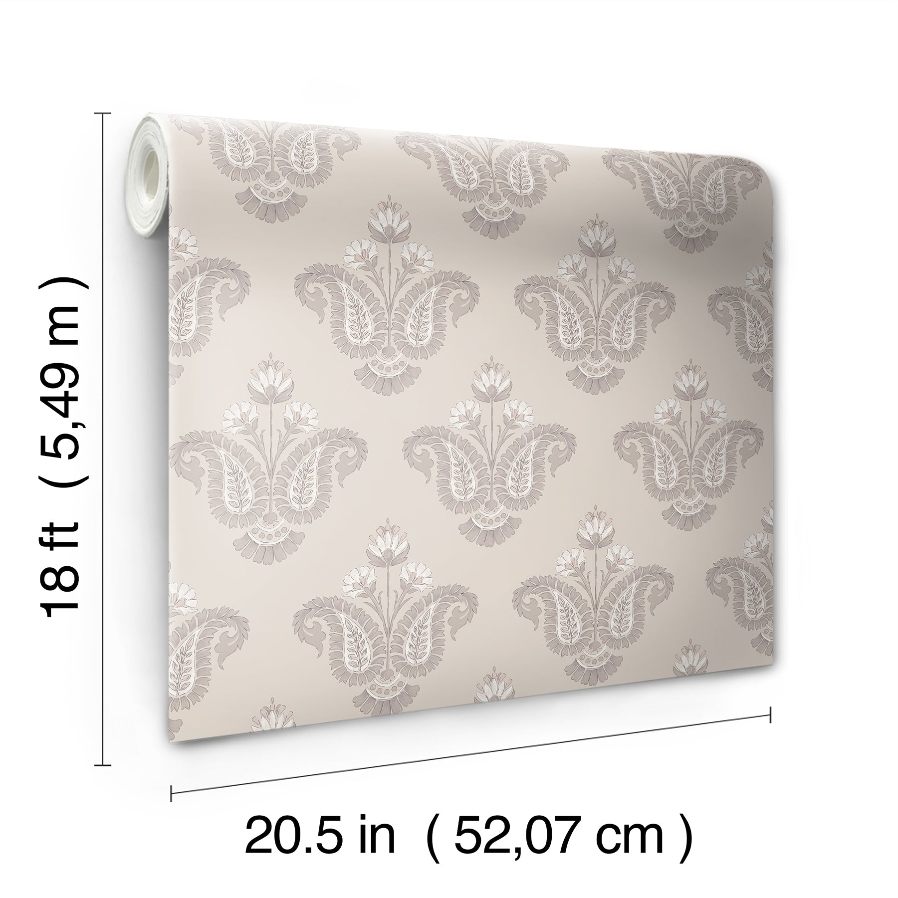 Nabela Noor Home Fazia Peel and Stick Wallpaper - dimensions