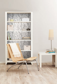 Woods Peel And Stick Wallpaper in a room setting