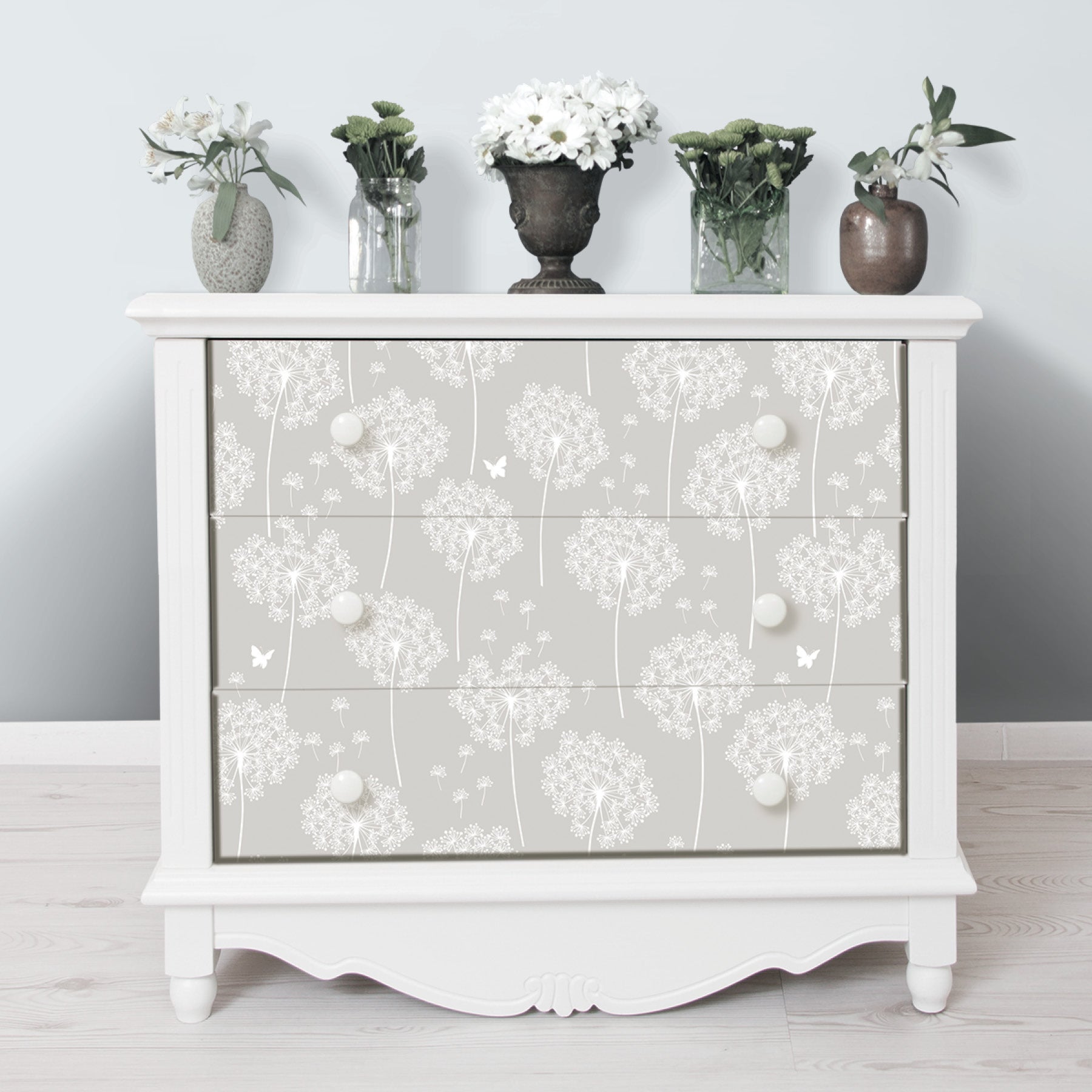 Dandelion Peel And Stick Wallpaper in a room setting