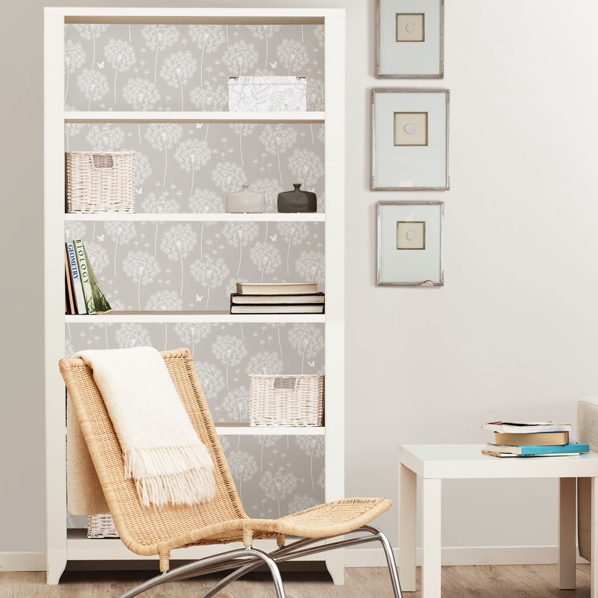 Dandelion Peel And Stick Wallpaper in a room setting