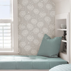 Dandelion Peel And Stick Wallpaper in a room setting