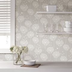 Dandelion Peel And Stick Wallpaper in a room setting