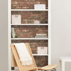 West End Brick Peel and stick wallpaper in a room setting