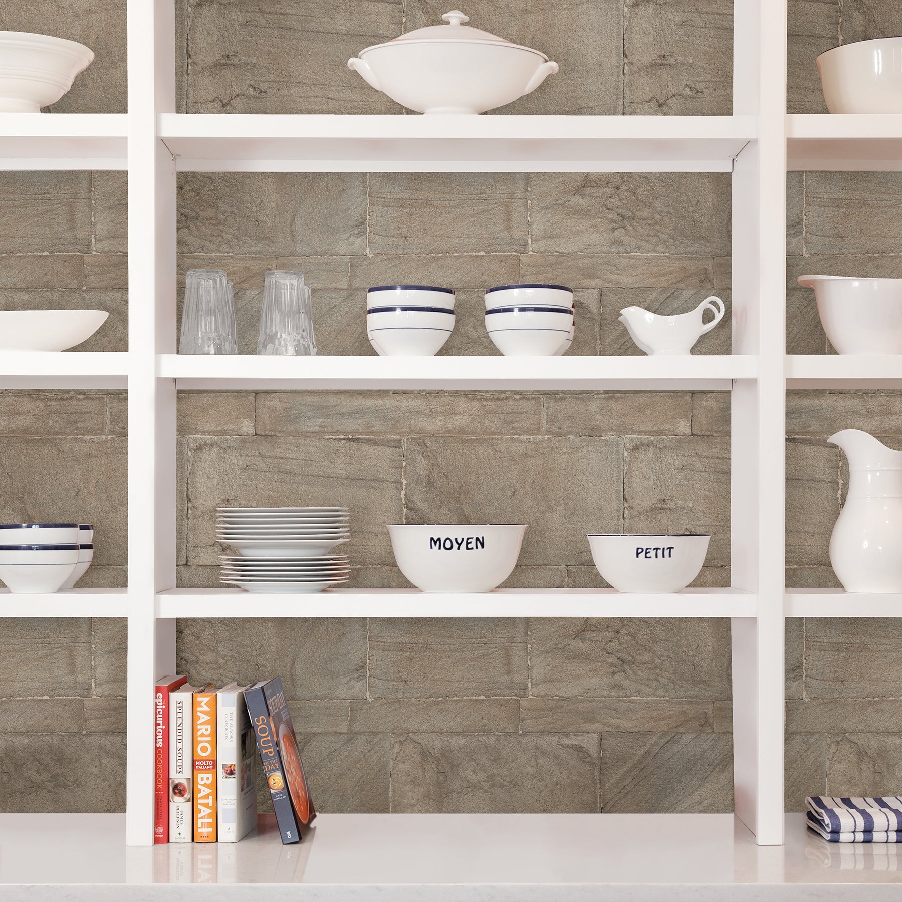 Sandstone Wall Peel And Stick Wallpaper in a room setting