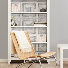 Reclaimed Tin P&S Wallpaper in a room setting