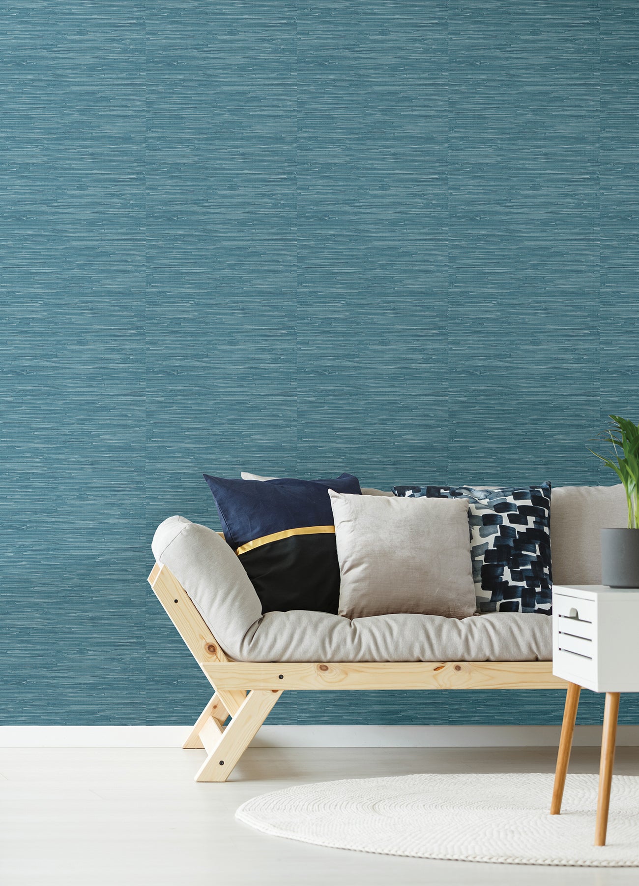 Grassweave P&S Wallpaper in a room setting