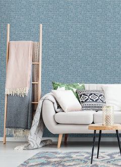 Poplin Texture P&S Wallpaper in a room setting