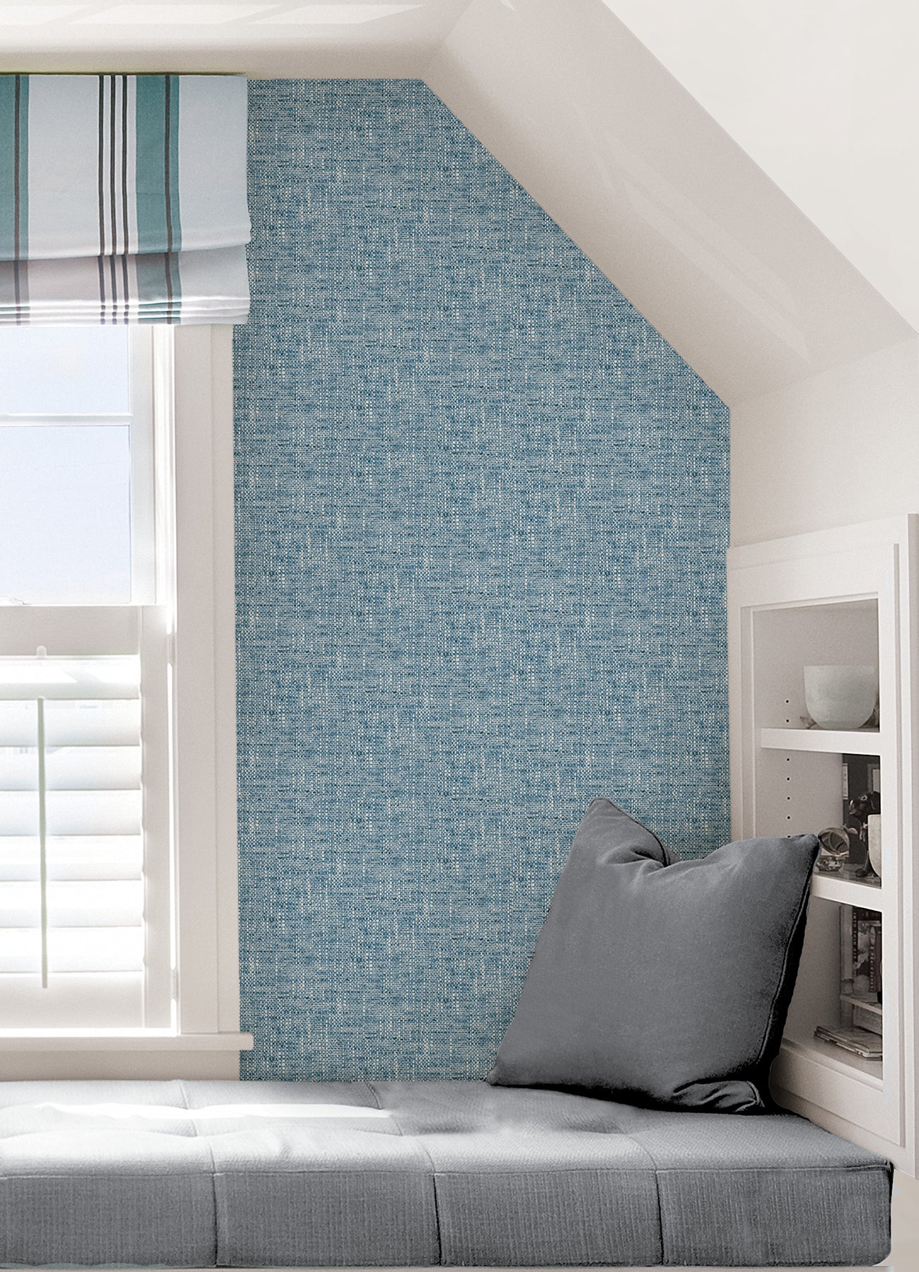 Poplin Texture P&S Wallpaper in a room setting