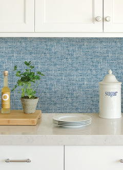 Poplin Texture P&S Wallpaper in a room setting