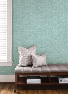 Poplin Texture Peel & Stick Wallpaper in a room setting