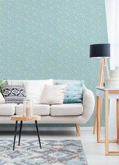 Poplin Texture Peel & Stick Wallpaper in a room setting