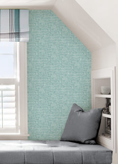 Poplin Texture Peel & Stick Wallpaper in a room setting