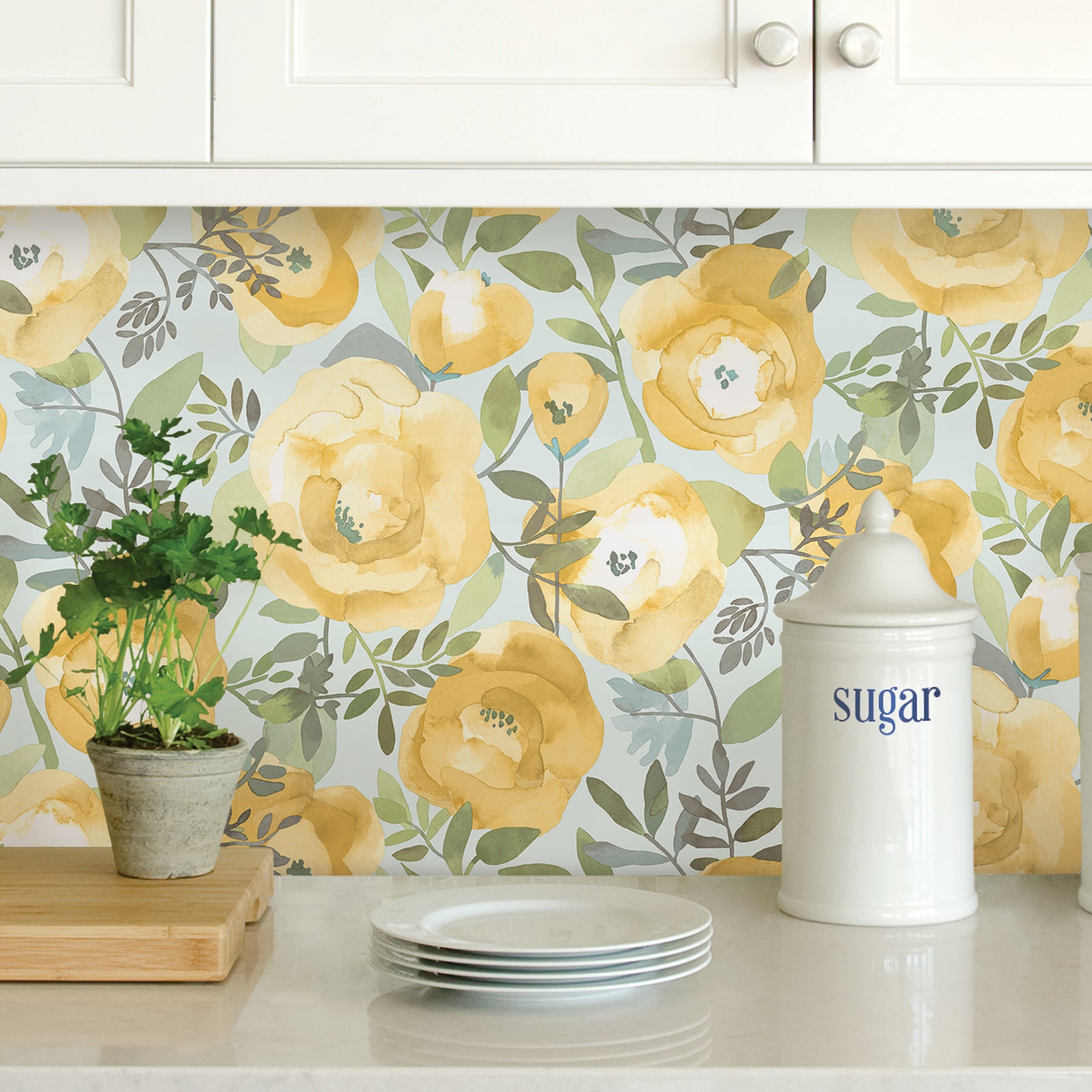 Peachy Keen P&S Wallpaper in a room setting