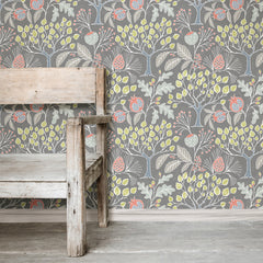 Groovy Garden P&S Wallpaper in a room setting