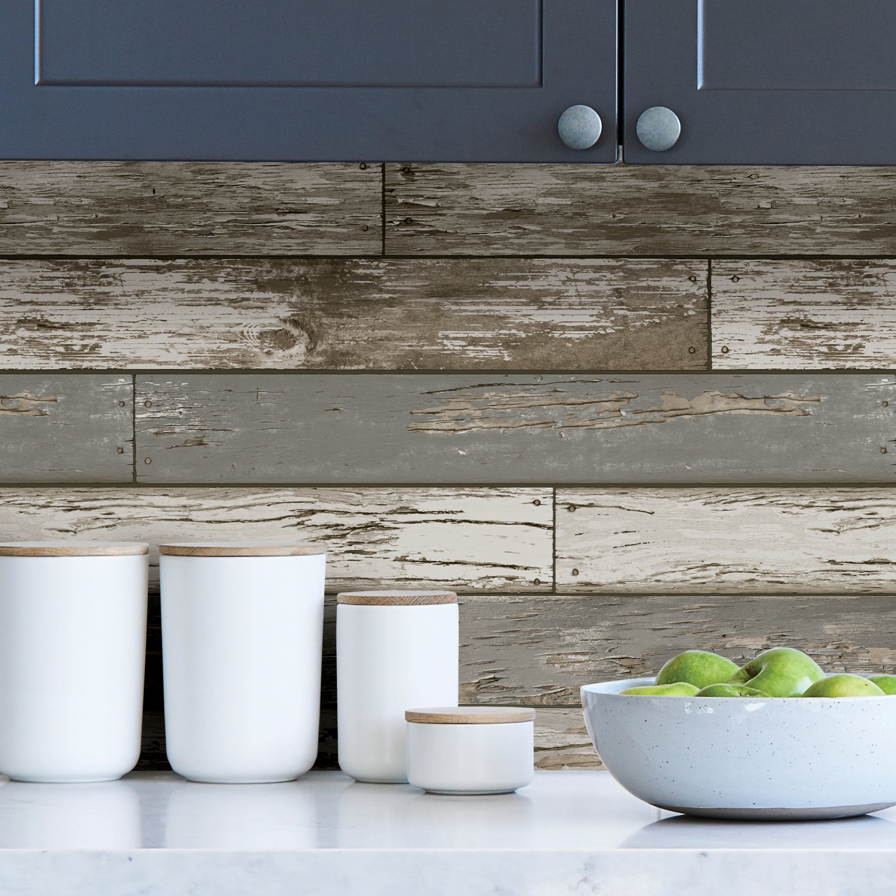 Scrap Wood Peel and Stick Wallpaper in a room setting