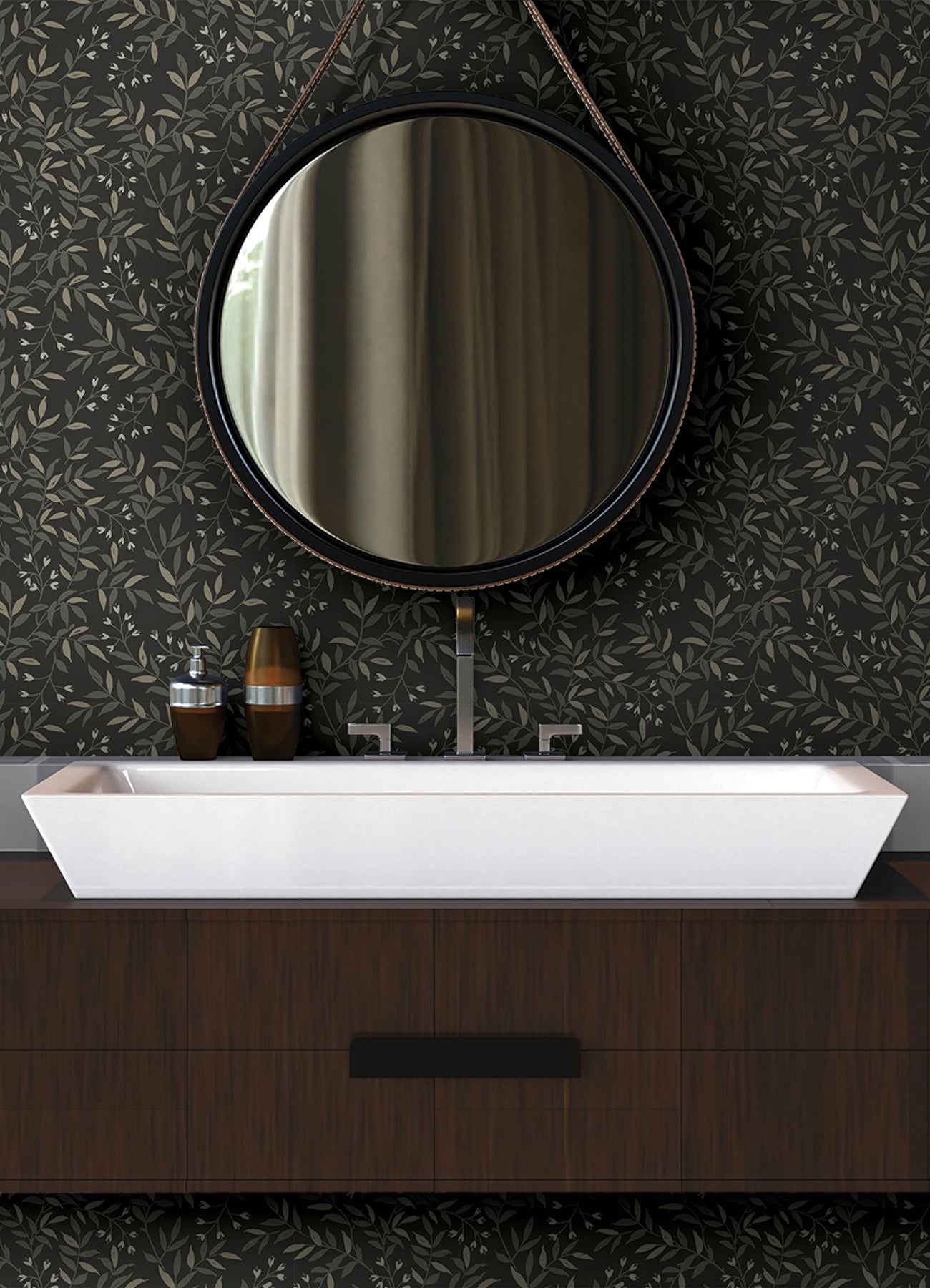 Olivia P&S Wallpaper in a room setting