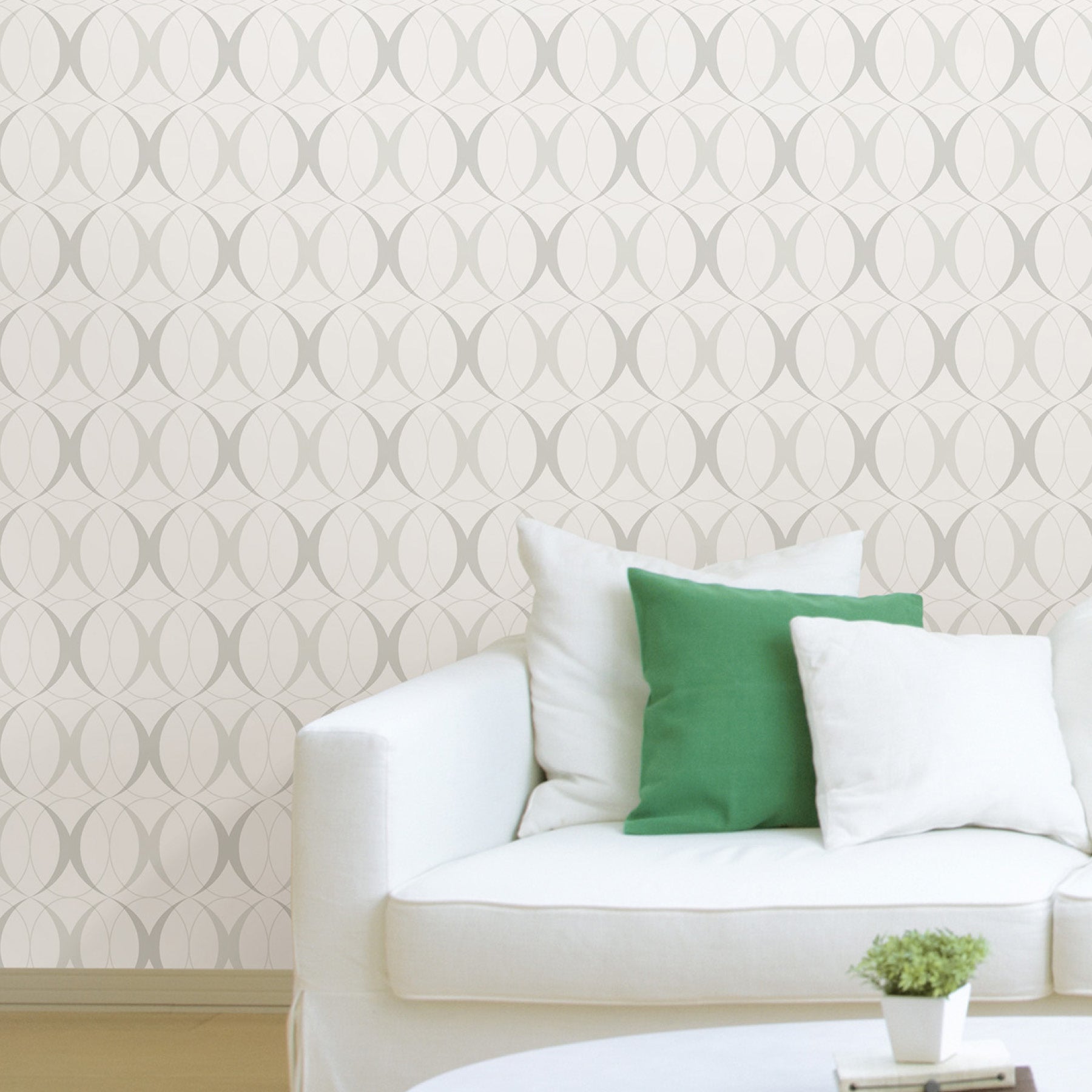 Circulate Peel And Stick Wallpaper in a room setting