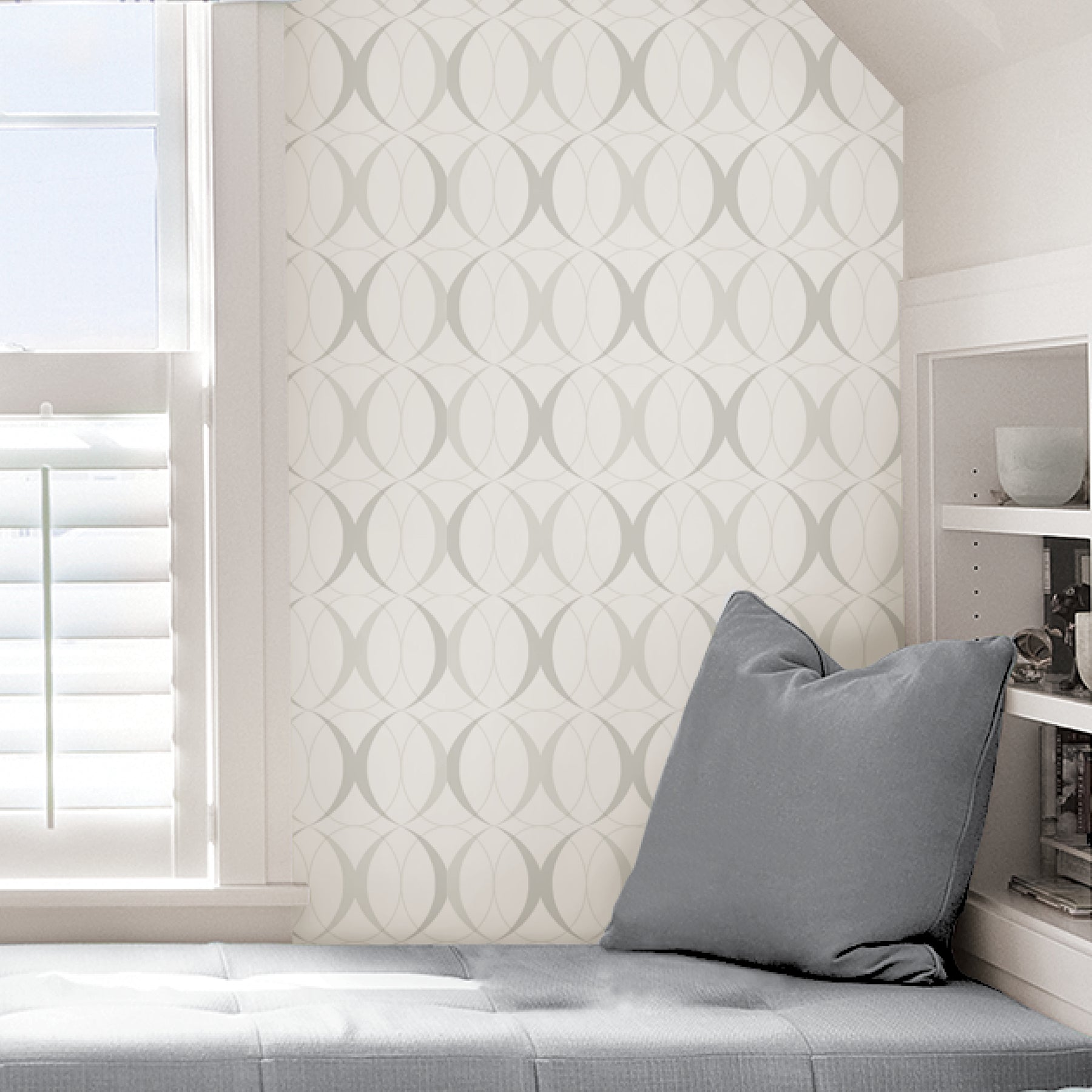 Circulate Peel And Stick Wallpaper in a room setting