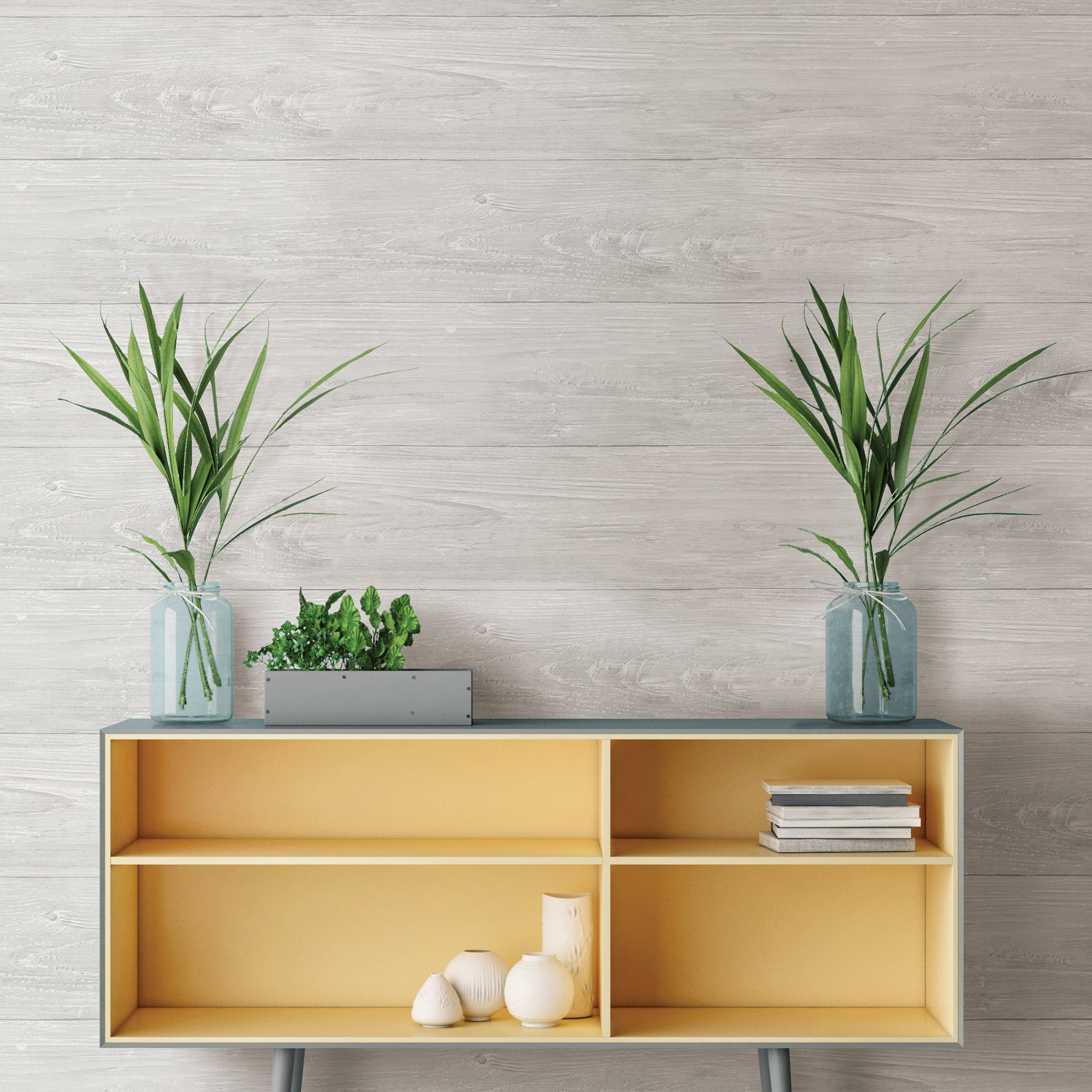 Wood Plank Peel & Stick Wallpaper in a room setting