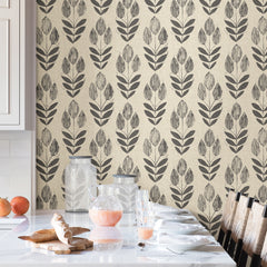 Folk Tulip Peel and Stick Wallpaper