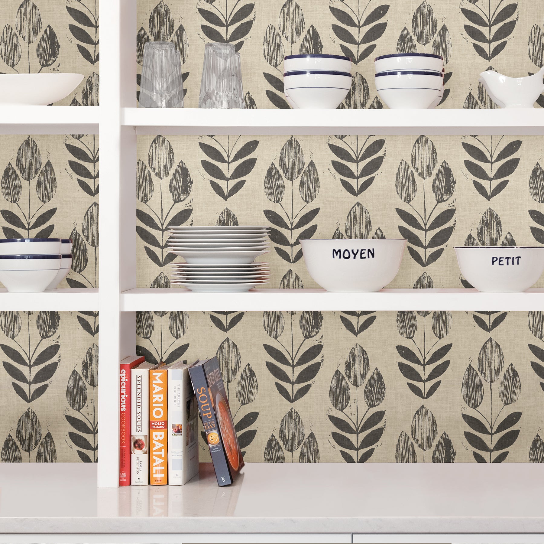 Folk Tulip Peel and Stick Wallpaper