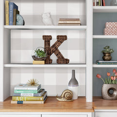 Farmhouse Plaid Peel and Stick Wallpaper in a room setting