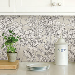Cayman P&S Wallpaper in a room setting