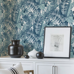 Maui Peel and Stick Wallpaper in a room setting