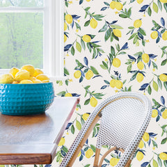 Lemon Drop P&S Wallpaper in a room setting