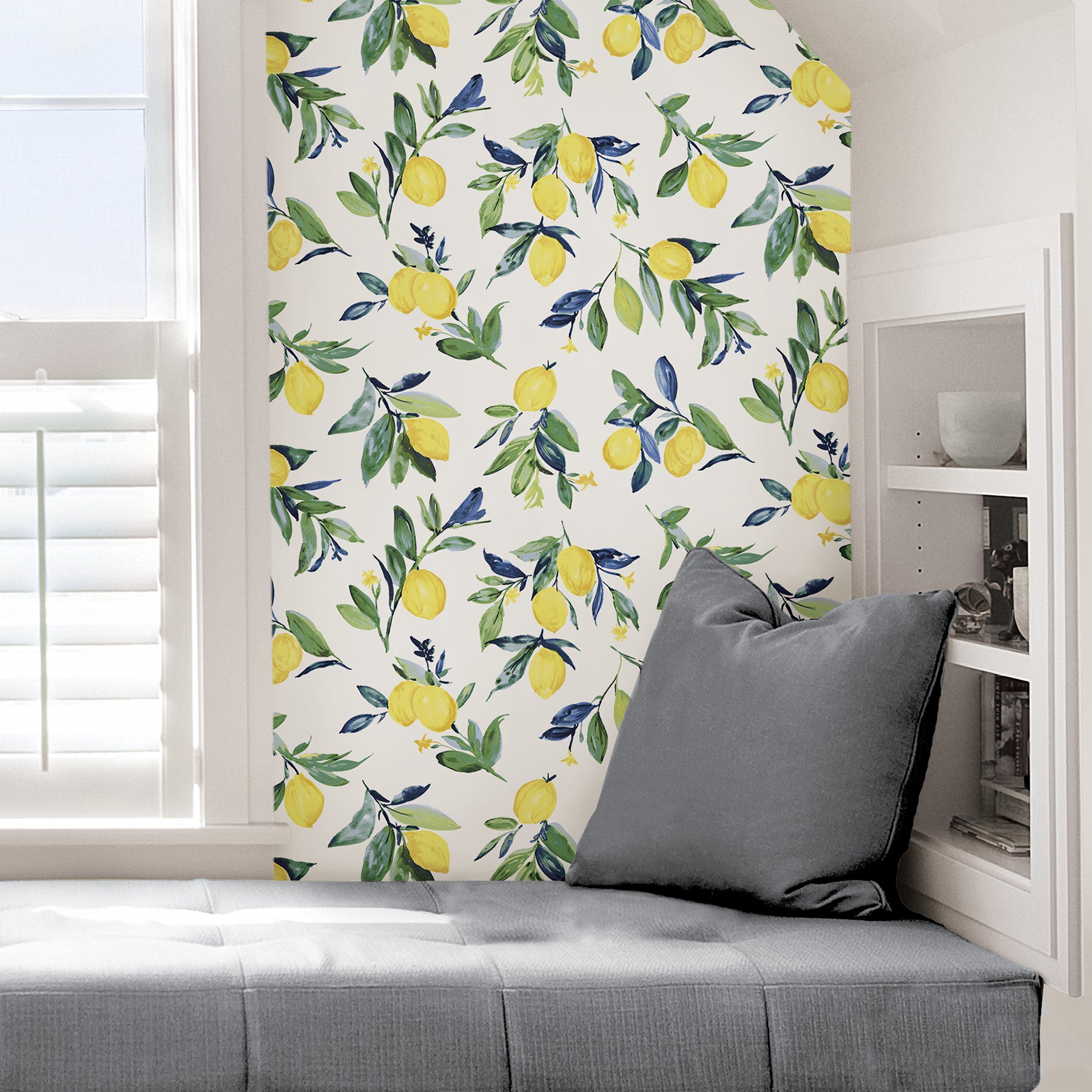 Lemon Drop P&S Wallpaper in a room setting