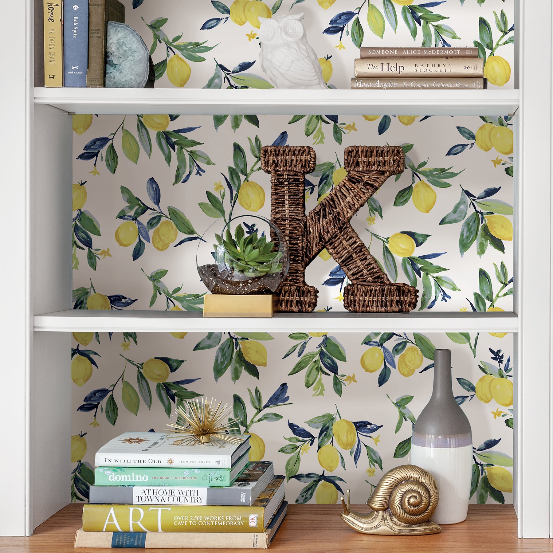 Lemon Drop P&S Wallpaper in a room setting