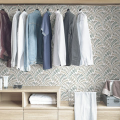 Gustavus P&S Wallpaper in a room setting