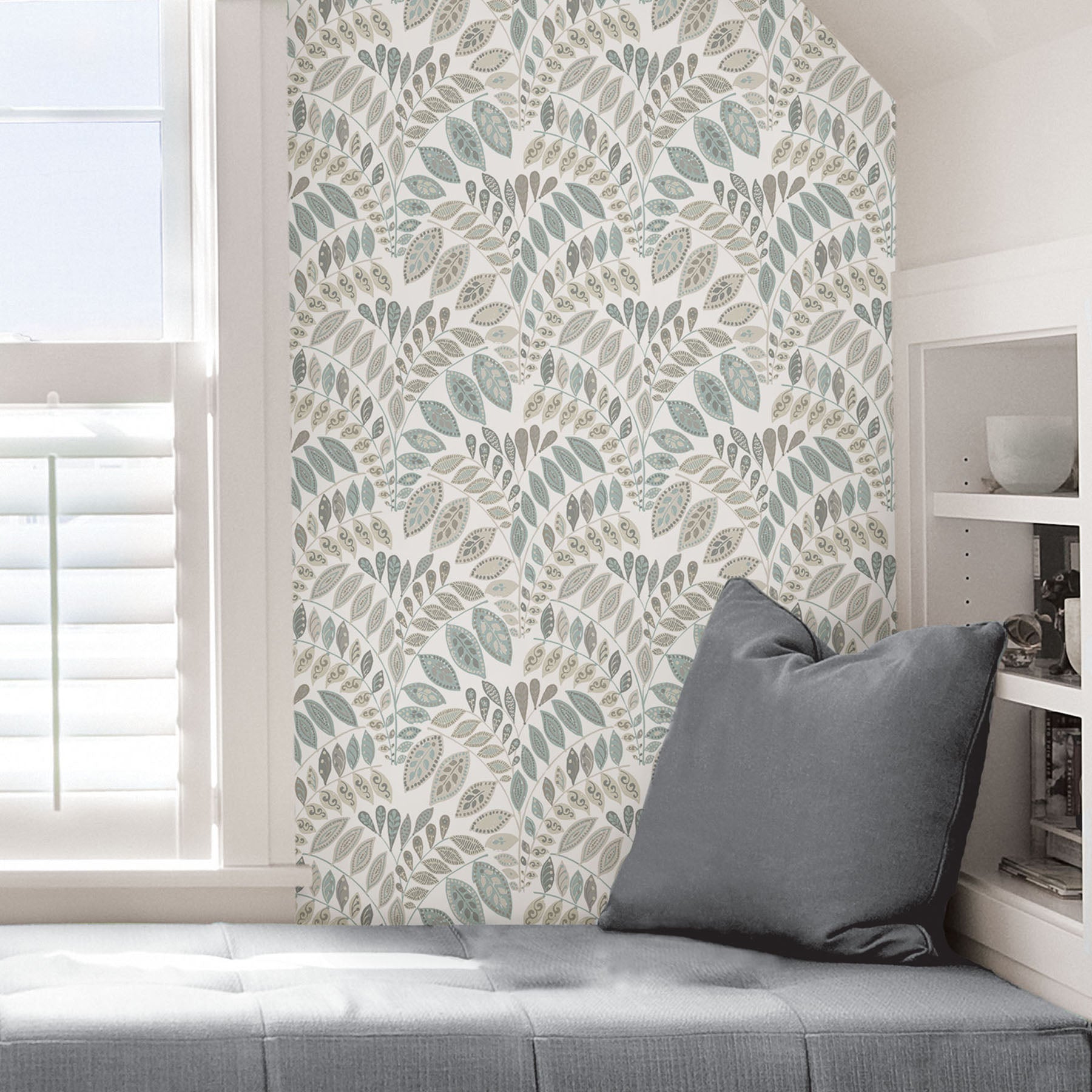 Gustavus P&S Wallpaper in a room setting