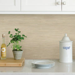 Tibetan Grasscloth P&S Wallpaper in a room setting
