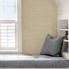 Tibetan Grasscloth P&S Wallpaper in a room setting