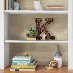 Tibetan Grasscloth P&S Wallpaper in a room setting